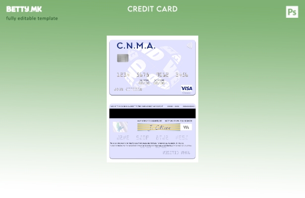 Модерен стил шаблон за виза картичка Algeria Caisse Nationale de Mutualité Agric